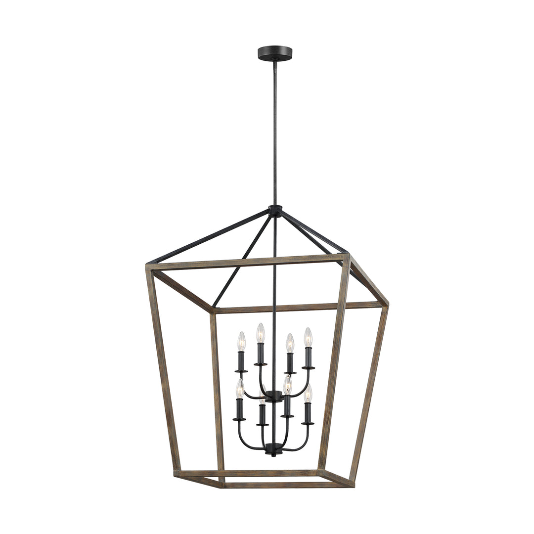 Visual Comfort Studio Gannet F3194/8WOW/AF Pendant Light - Weathered Oak Wood / Antique Forged Iron