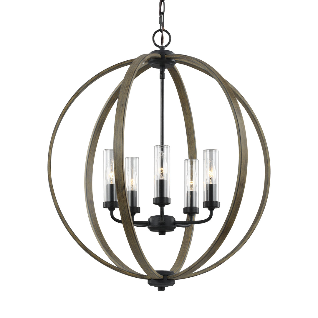 Visual Comfort Studio OLF3294/5WOW/AF Allier Five Light Outdoor Chandelier Outdoor Bronze / Dark