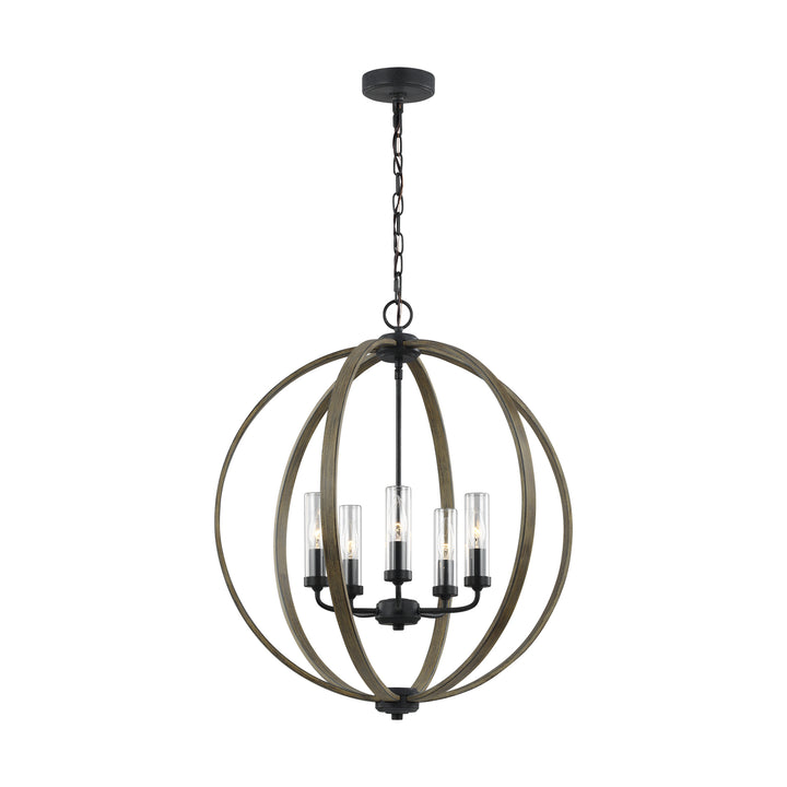 Visual Comfort Studio OLF3294/5WOW/AF Allier Five Light Outdoor Chandelier Outdoor Bronze / Dark