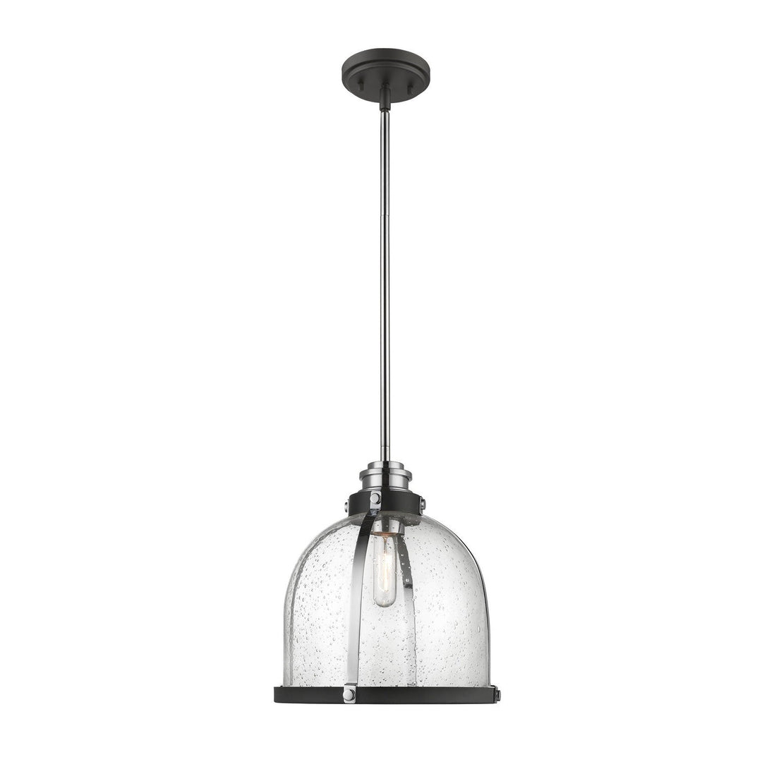 Z-Lite Burren 337P12MB+CH Pendant Light - Matte Black / Chrome