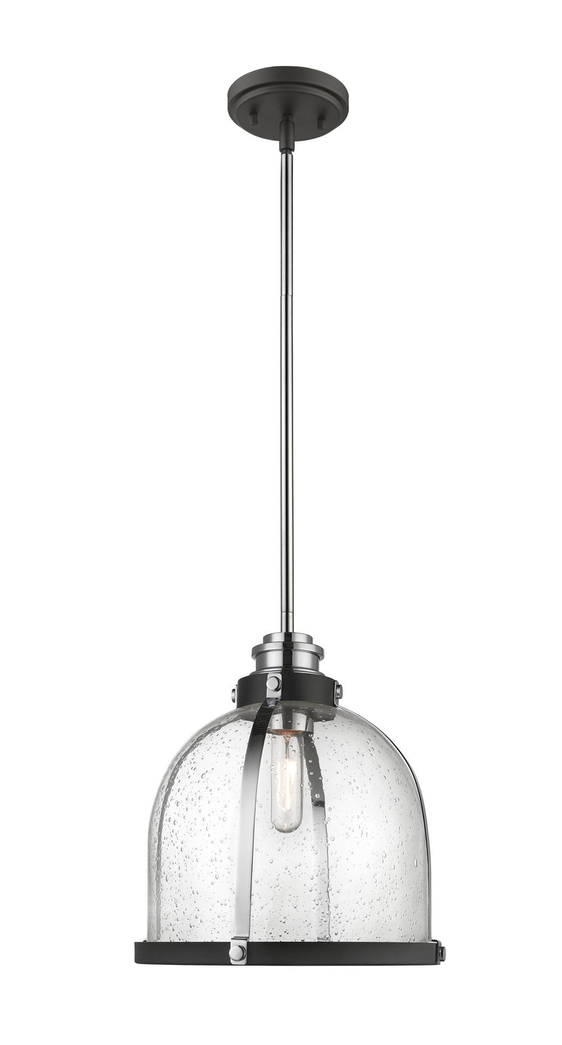 Z-Lite Burren 337P12MB+CH Pendant Light - Matte Black / Chrome