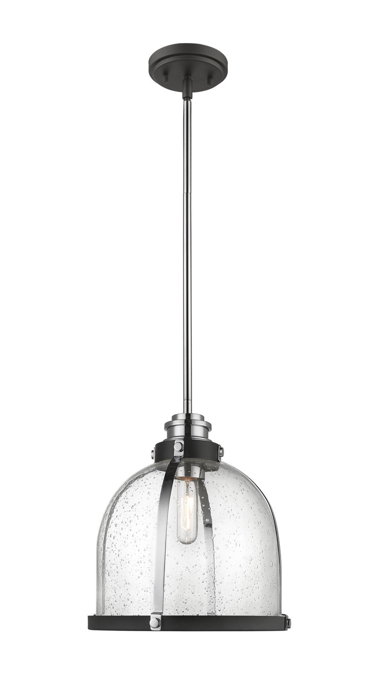 Z-Lite Burren 337P12MB+CH Pendant Light - Matte Black / Chrome
