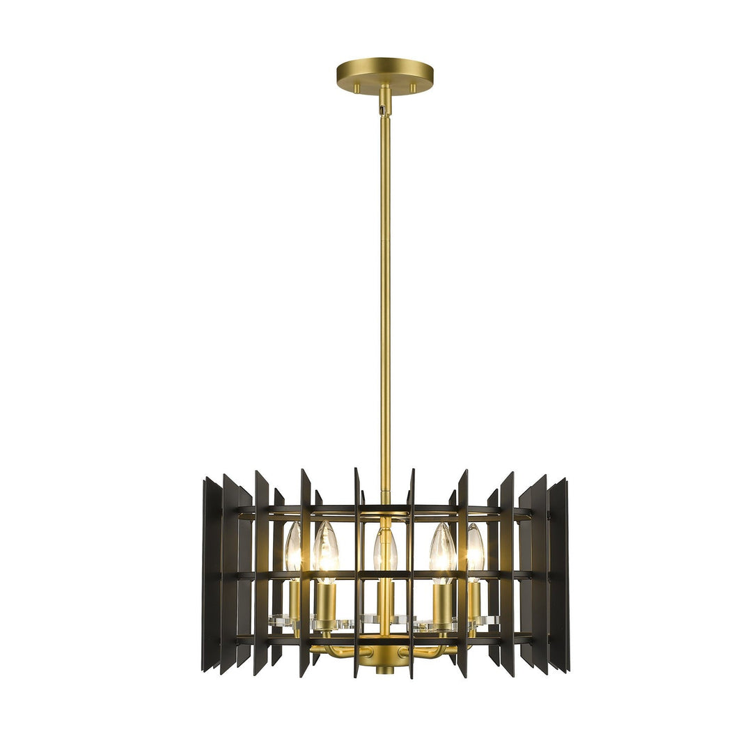 Z-Lite Haake 338-18MB+SBR Pendant Light - Satin Brass