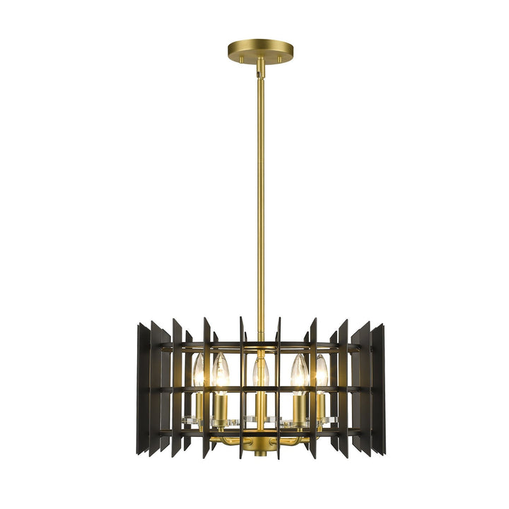 Z-Lite Haake 338-18MB+SBR Pendant Light - Satin Brass
