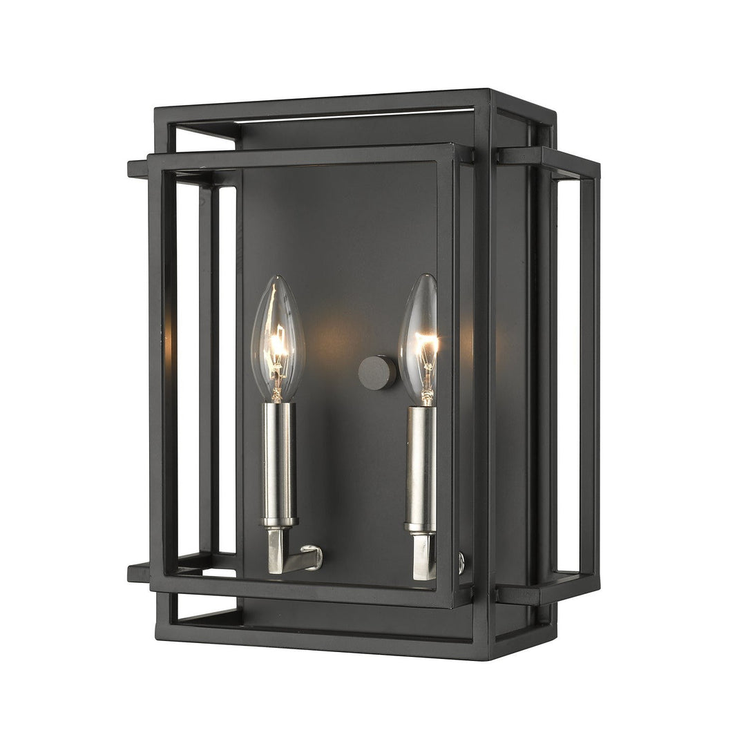 Z-Lite Titania 454-2S-BK-BN Wall Sconce Light - Black / Brushed Nickel