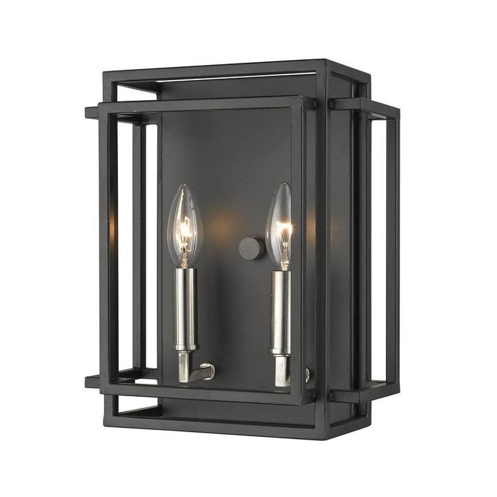 Z-Lite Titania 454-2S-BK-BN Wall Sconce Light - Black / Brushed Nickel