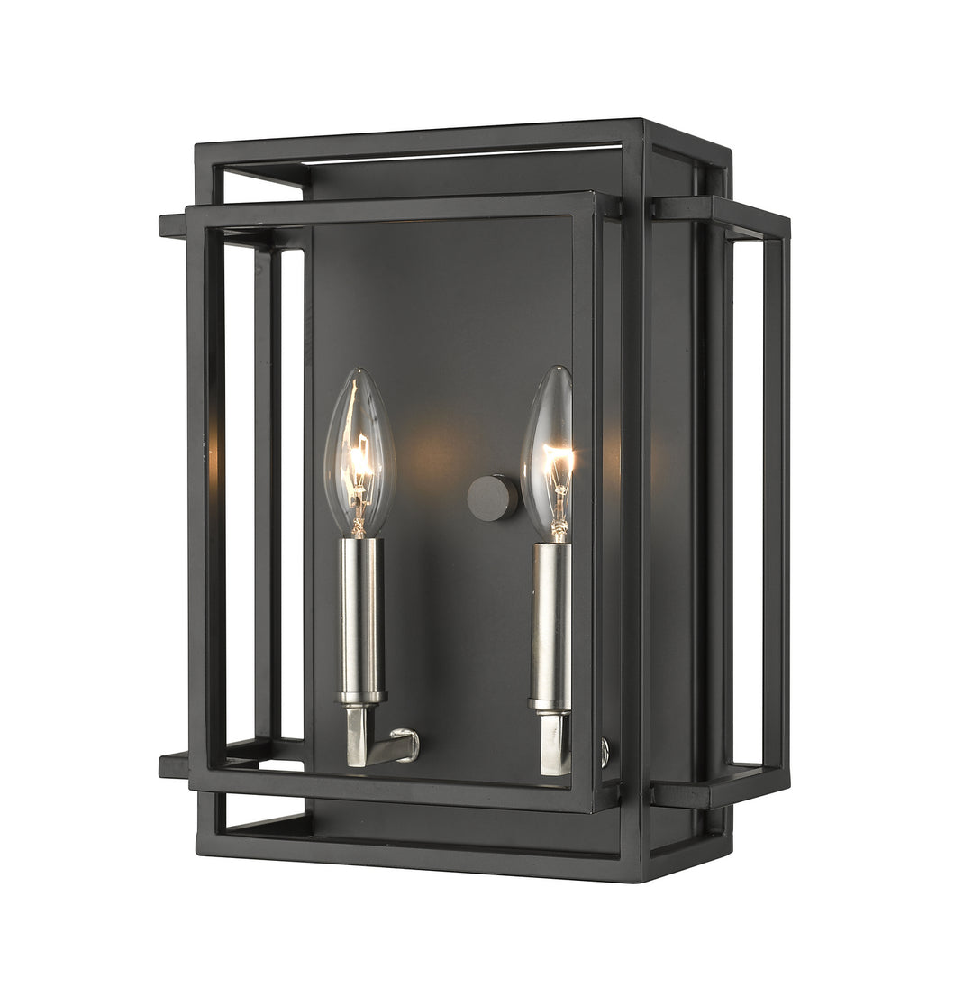 Z-Lite Titania 454-2S-BK-BN Wall Sconce Light - Black / Brushed Nickel