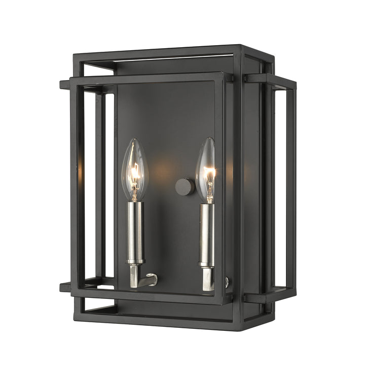 Z-Lite Titania 454-2S-BK-BN Wall Sconce Light - Black / Brushed Nickel