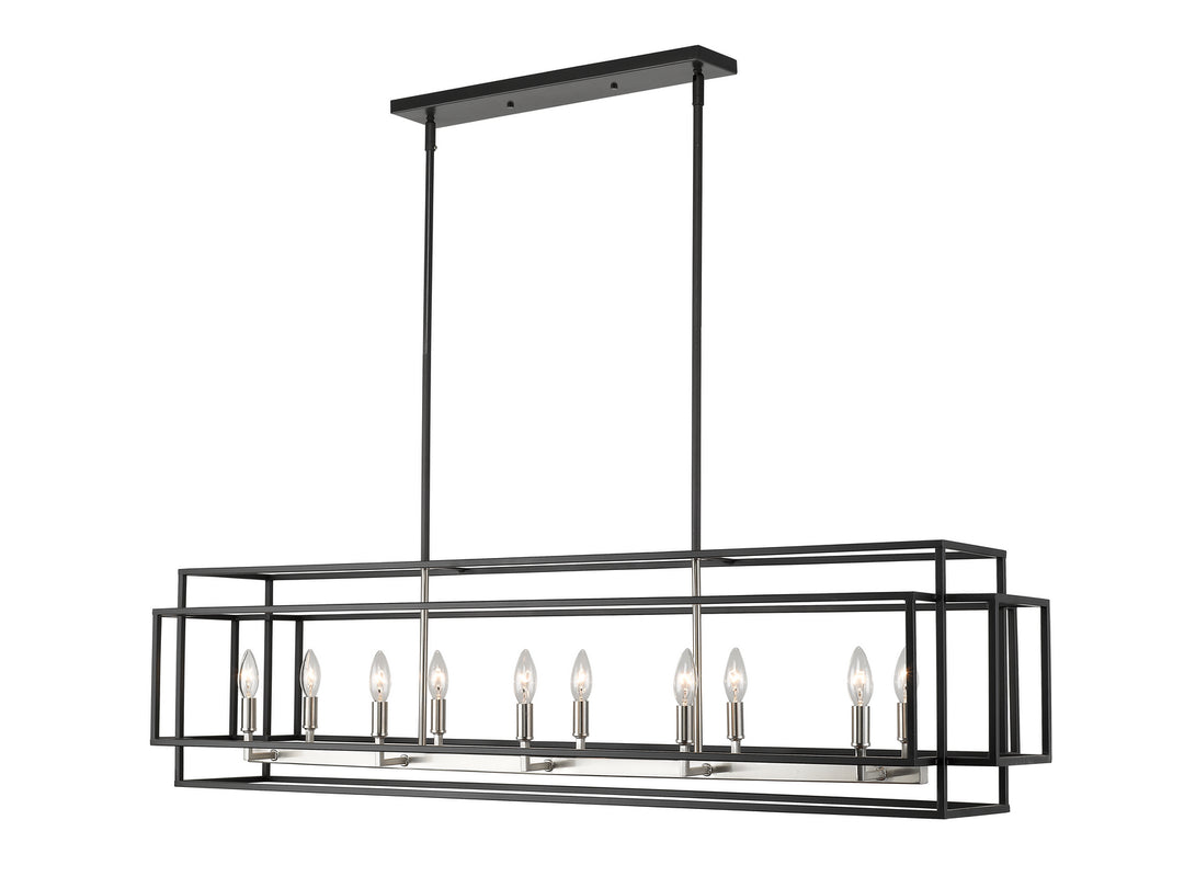 Z-Lite Titania 454-54L-BK-BN Pendant Light - Black / Brushed Nickel