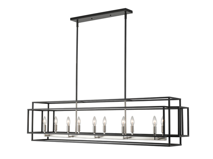 Z-Lite Titania 454-54L-BK-BN Pendant Light - Black / Brushed Nickel