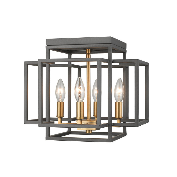 Z-Lite Titania 454F-BRZ-OBR Ceiling Light - Bronze / Olde Brass