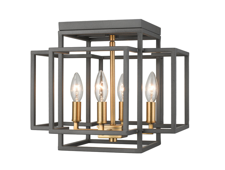 Z-Lite Titania 454F-BRZ-OBR Ceiling Light - Bronze / Olde Brass