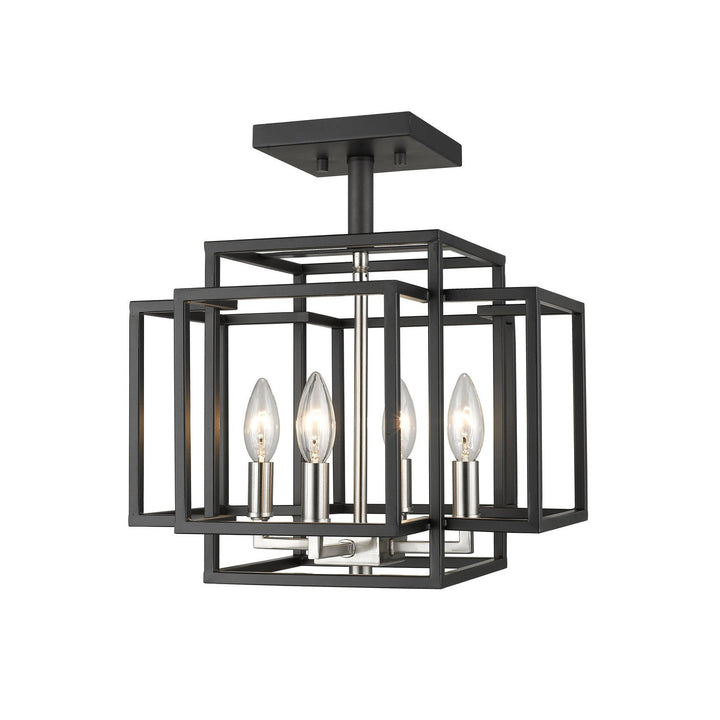 Z-Lite Titania 454SF-BK-BN Ceiling Light - Black / Brushed Nickel