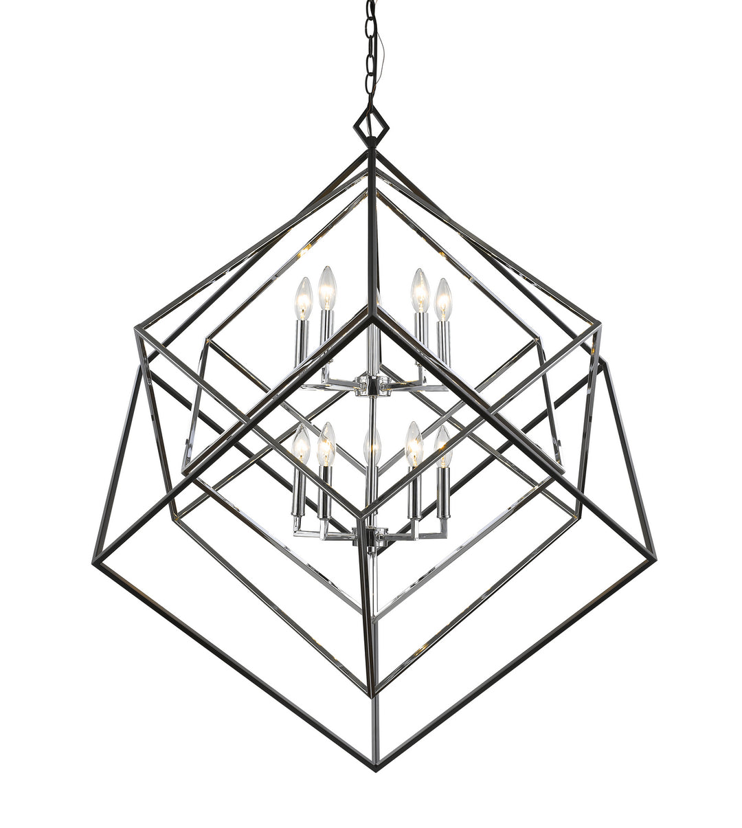 Z-Lite Euclid 457-10CH-MB Pendant Light - Chrome / Matte Black
