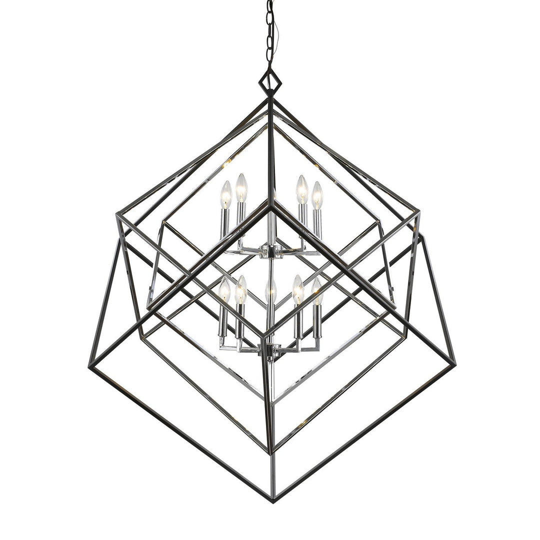Z-Lite Euclid 457-10CH-MB Pendant Light - Chrome / Matte Black
