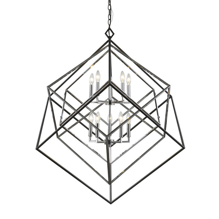 Z-Lite Euclid 457-10CH-MB Pendant Light - Chrome / Matte Black