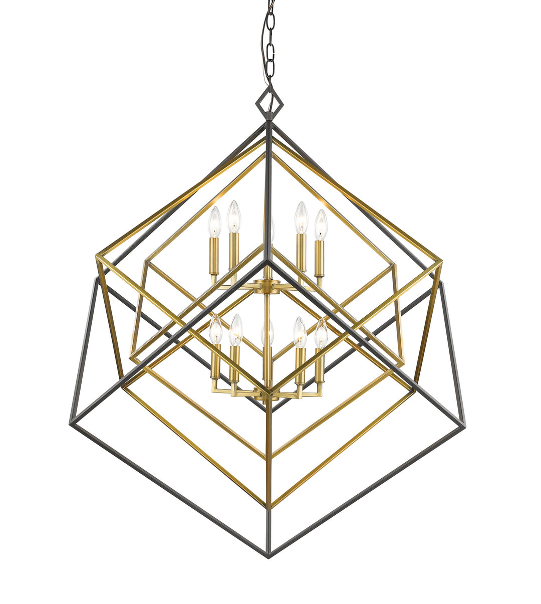 Z-Lite Euclid 457-10OBR-BRZ Pendant Light - Olde Brass / Bronze