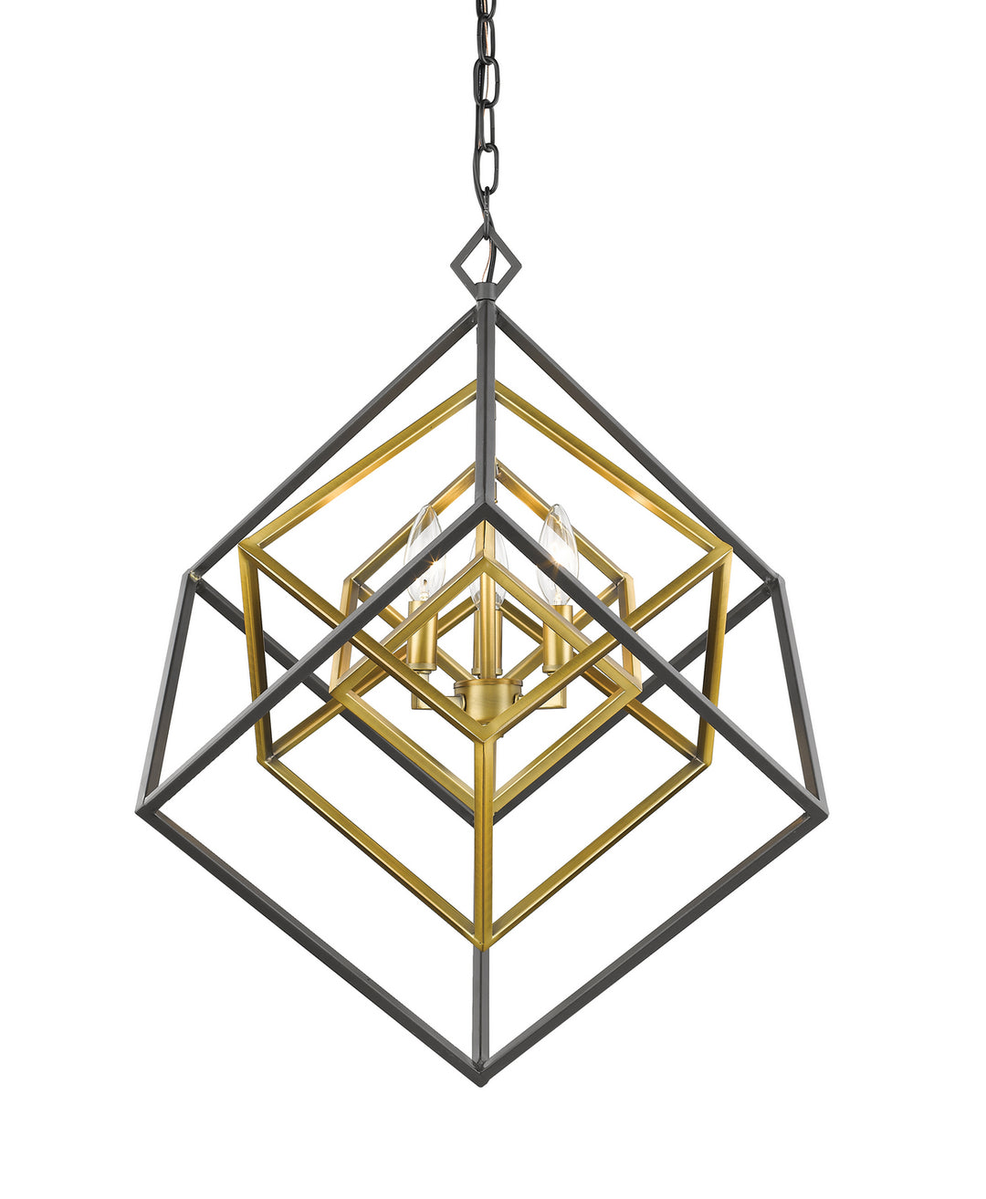 Z-Lite Euclid 457-3OBR-BRZ Pendant Light - Olde Brass / Bronze