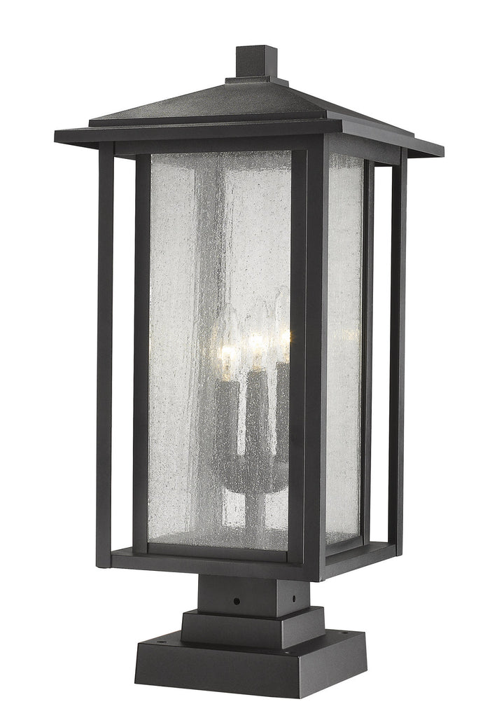 Z-Lite Lighting 554PHXLS-SQPM-BK  Aspen Outdoor Black