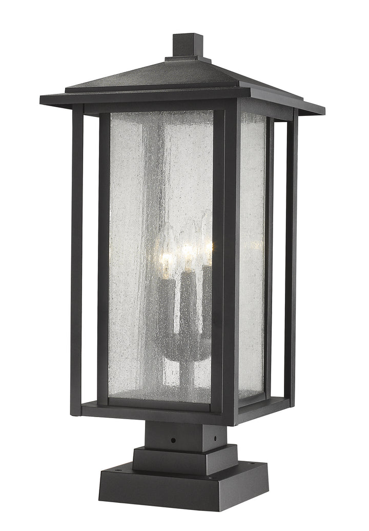 Z-Lite Lighting 554PHXLS-SQPM-BK  Aspen Outdoor Black