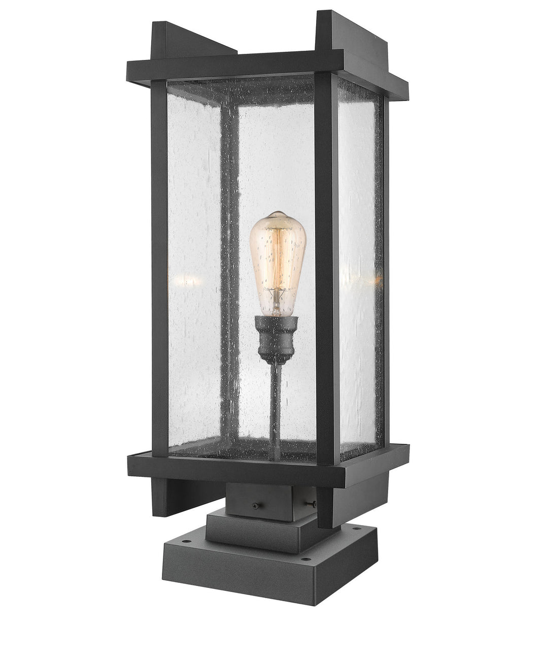 Z-Lite Lighting 565PHBS-SQPM-BK Modern Fallow Outdoor Black