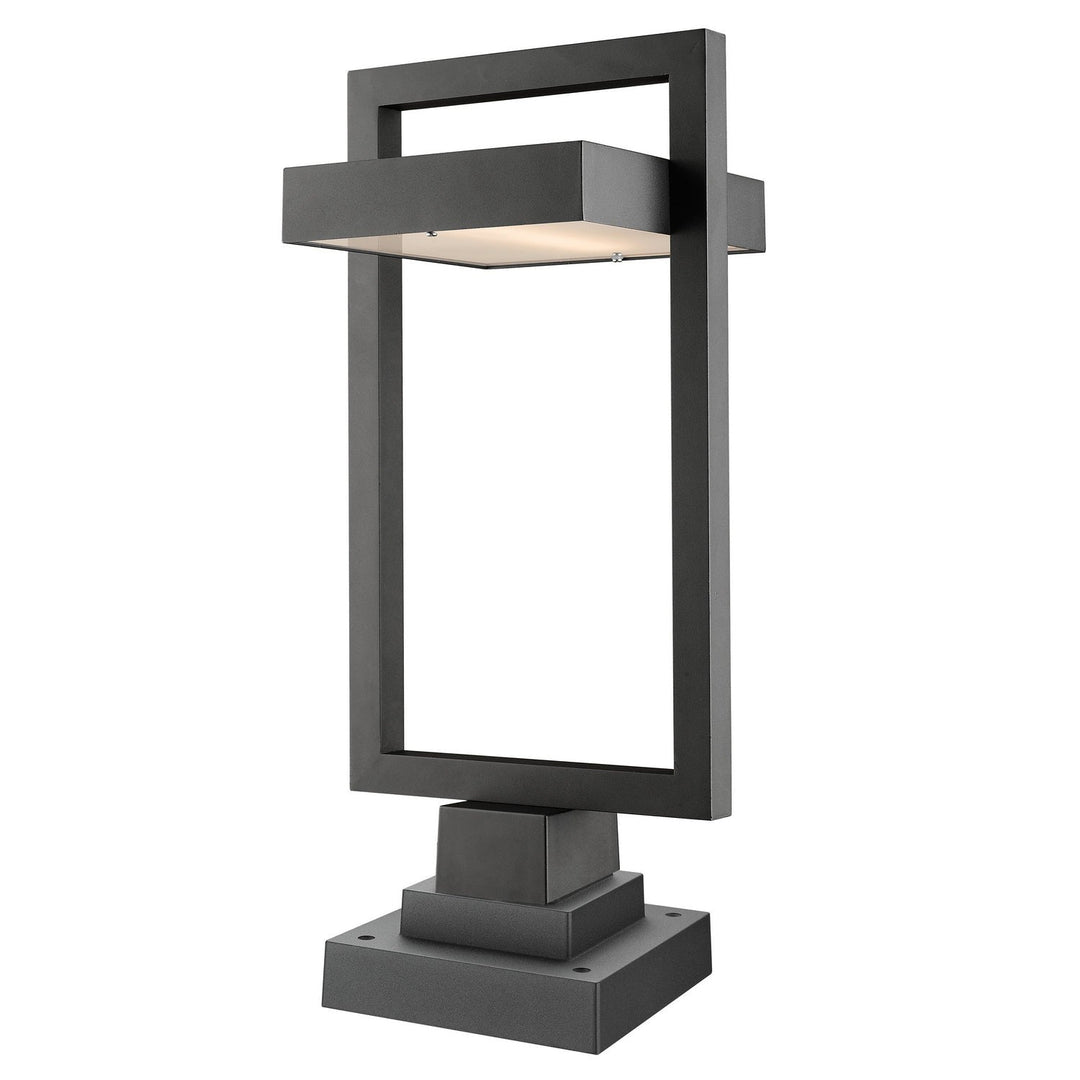Z-Lite Lighting 566PHBS-SQPM-BK-LED Modern Luttrel Outdoor Black