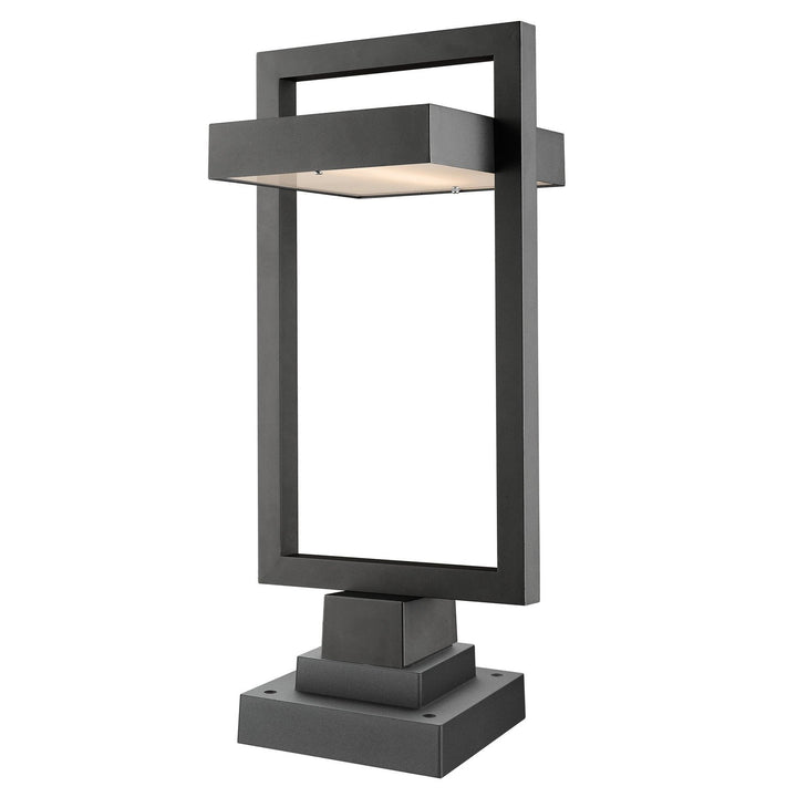 Z-Lite Lighting 566PHBS-SQPM-BK-LED Modern Luttrel Outdoor Black