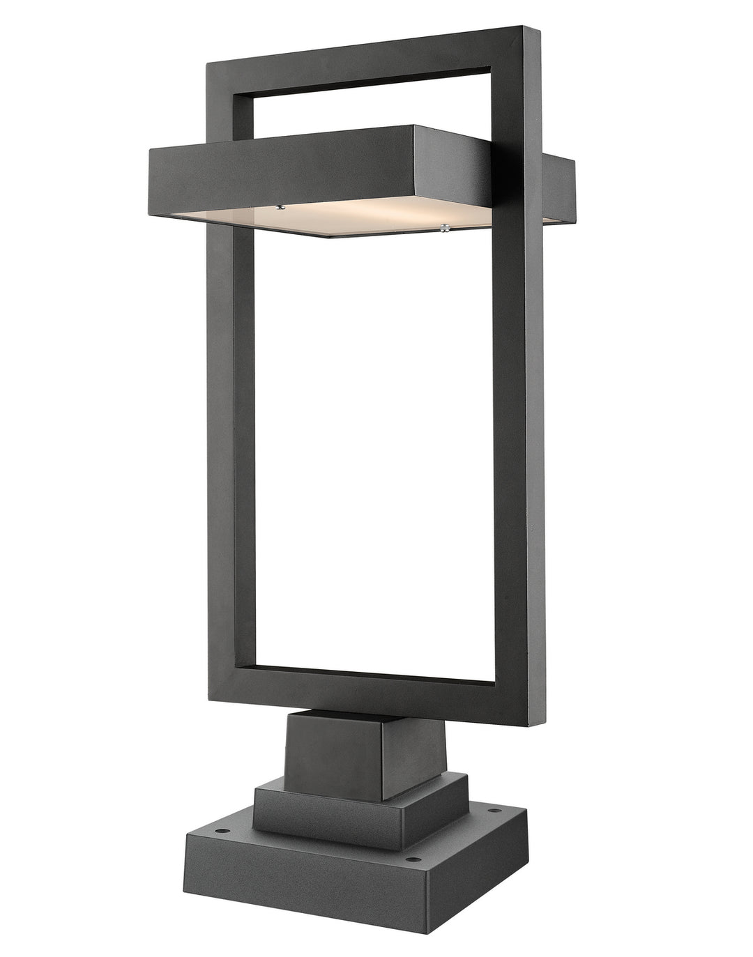 Z-Lite Lighting 566PHBS-SQPM-BK-LED Modern Luttrel Outdoor Black