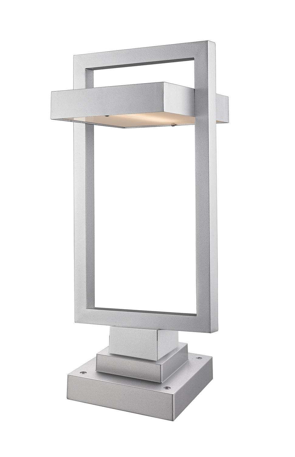 Z-Lite Lighting 566PHBS-SQPM-SL-LED Modern Luttrel Outdoor Silver