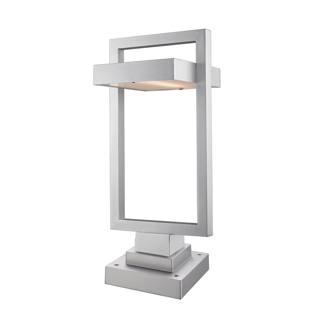 Z-Lite Lighting 566PHBS-SQPM-SL-LED Modern Luttrel Outdoor Silver