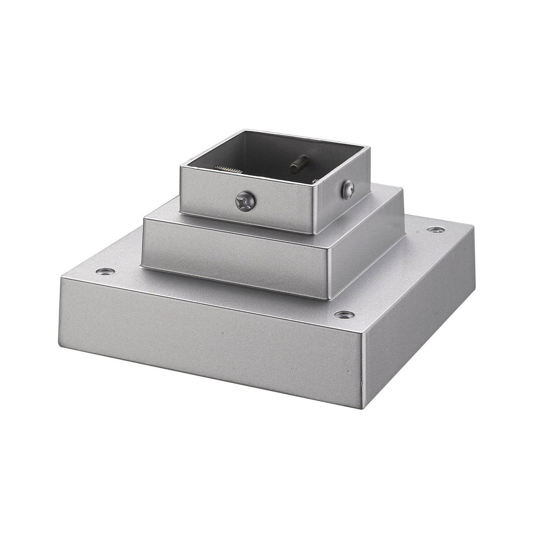 Z-Lite Lighting SQPM-SL  Pier Mounts Outdoor Silver