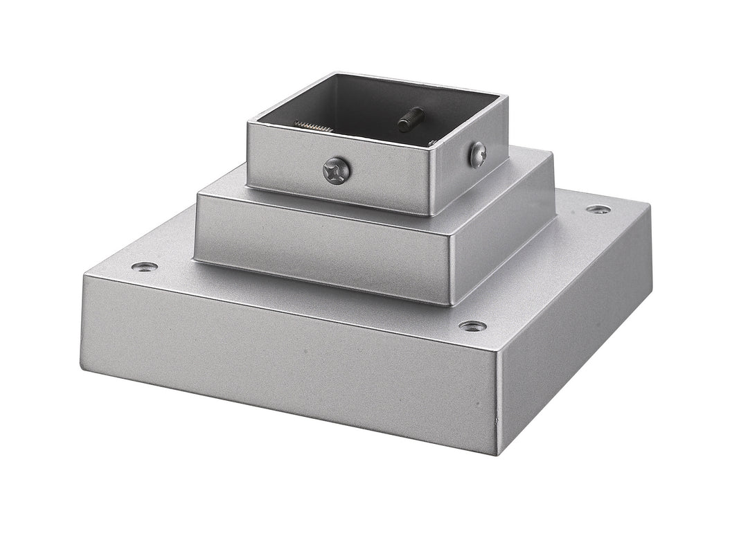 Z-Lite Lighting SQPM-SL  Pier Mounts Outdoor Silver