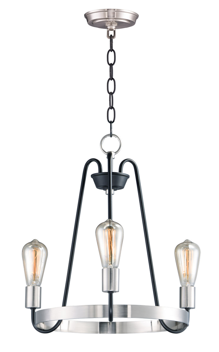 Maxim Haven 11733BKSN Chandelier Light - Black / Satin Nickel