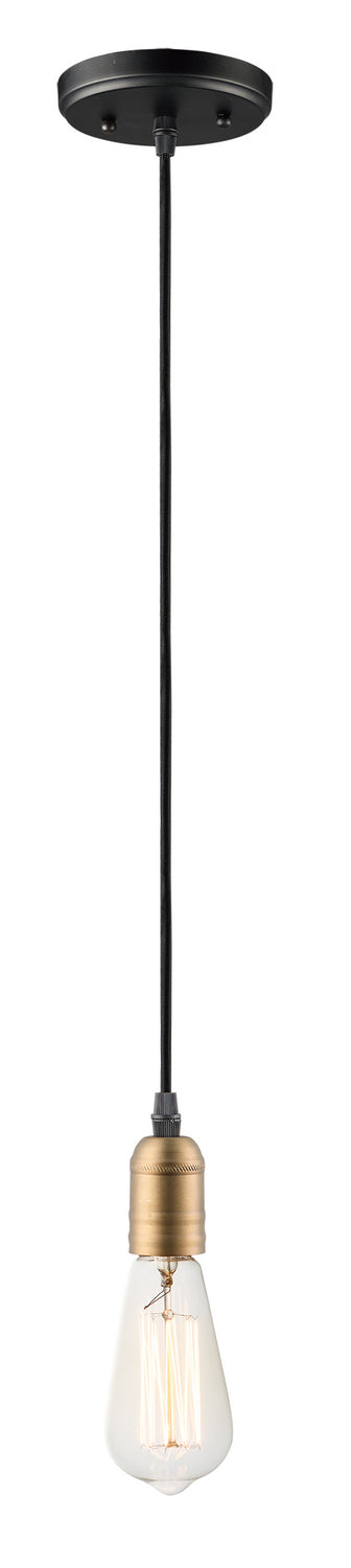 Maxim Early Electric 12121BKAB Pendant Light - Black / Antique Brass