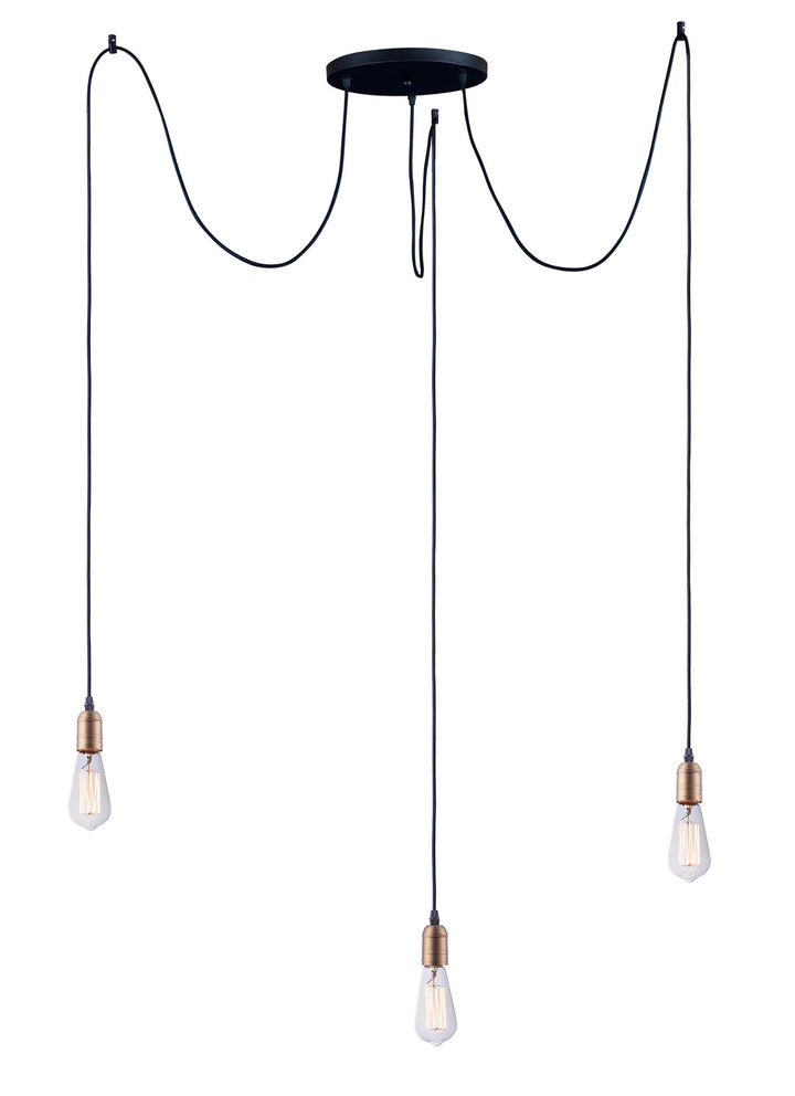 Maxim Early Electric 12123BKAB Pendant Light - Black / Antique Brass