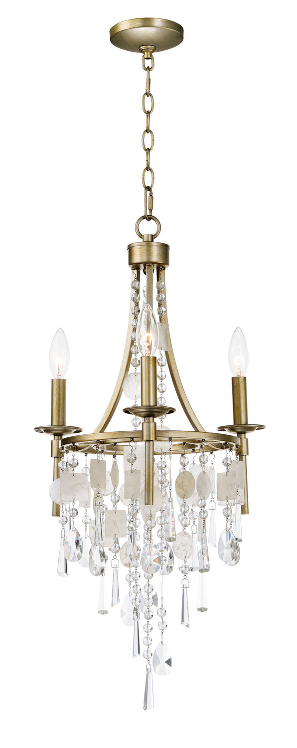 Maxim Cebu 14423CZGS Chandelier Light - Capiz / Gold Silver