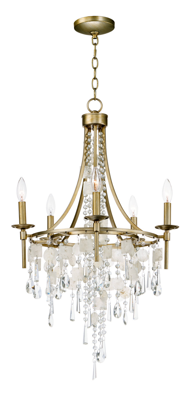 Maxim Cebu 14425CZGS Chandelier Light - Capiz / Gold Silver