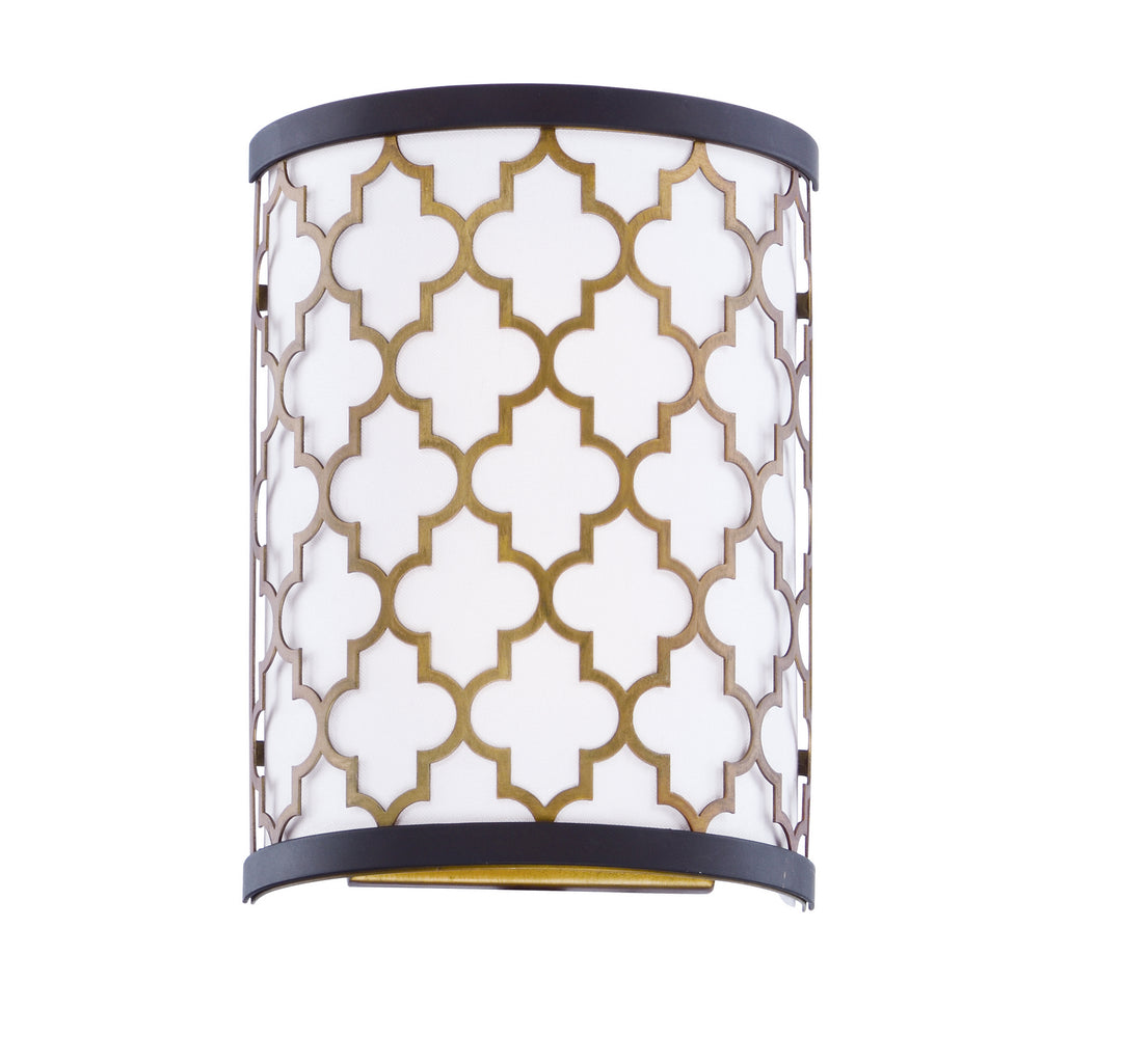 Maxim Crest 20294WLOIAB Wall Sconce Light - Oil Rubbed Bronze / Antique Brass
