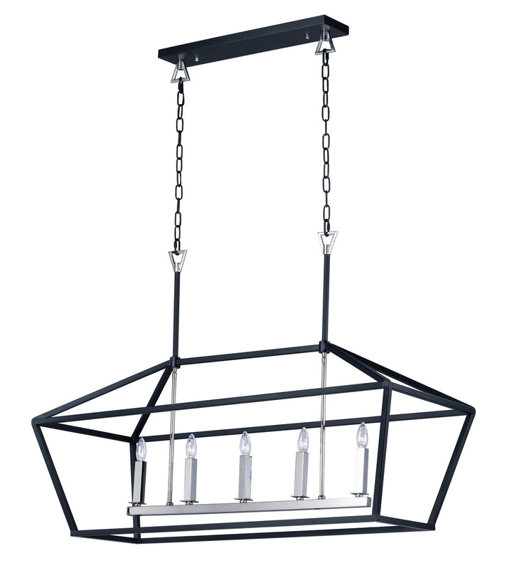Maxim Abode 25157TXBPN Pendant Light - Textured Black / Polished Nickel