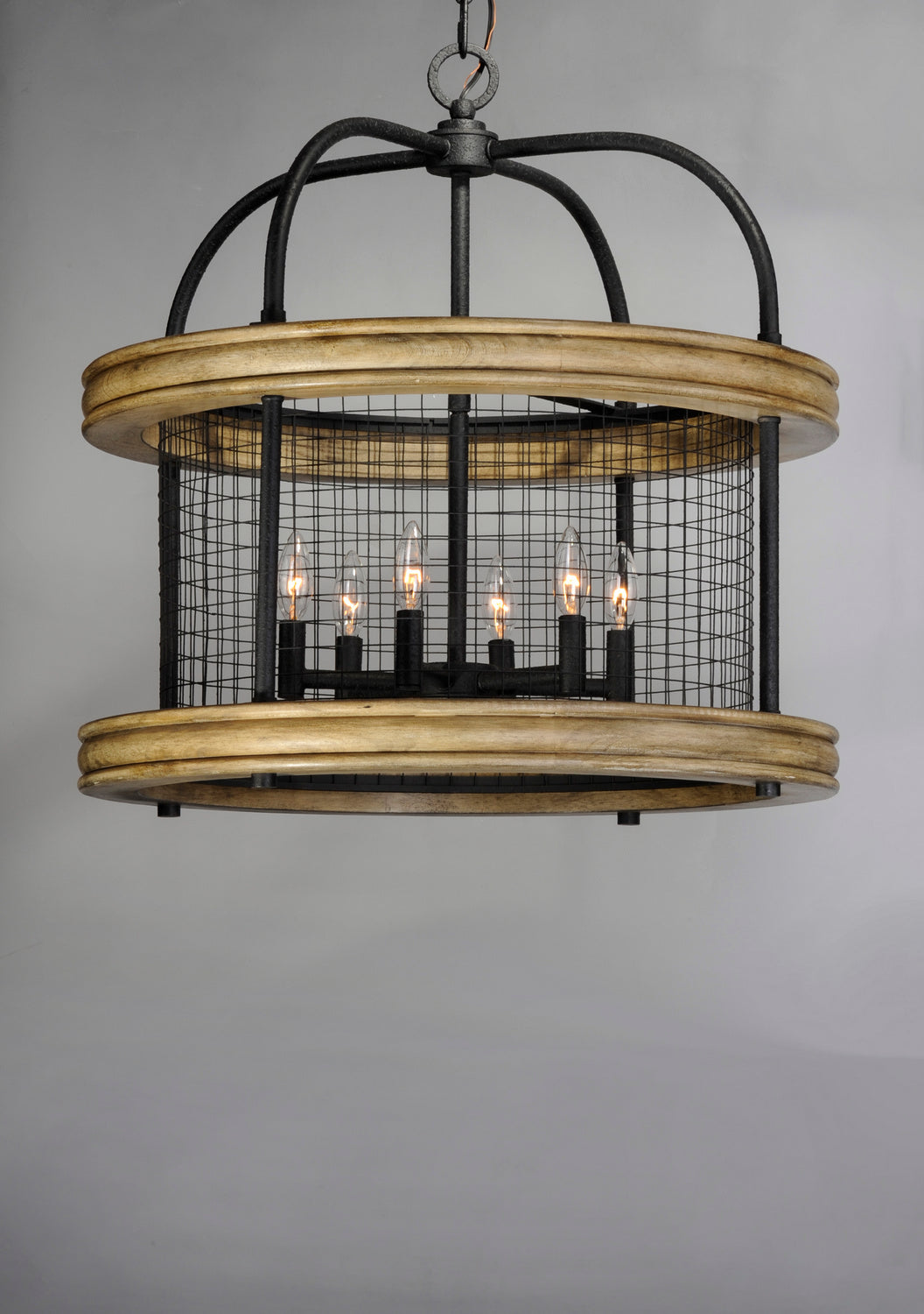 Maxim Lancaster 32385DWBK Chandelier Light - Driftwood / Black
