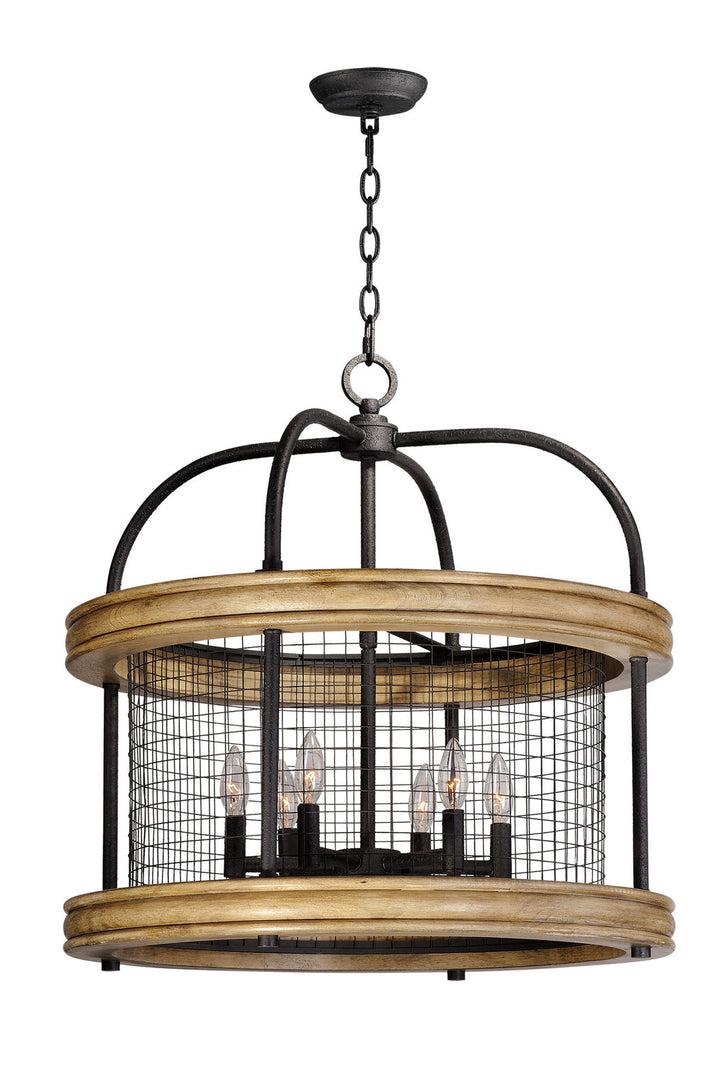 Maxim Lancaster 32385DWBK Chandelier Light - Driftwood / Black