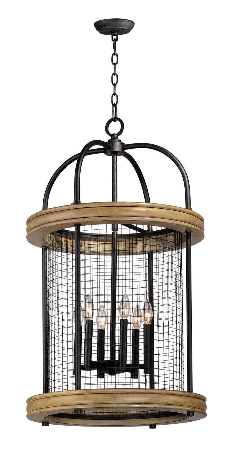 Maxim Lancaster 32387DWBK Pendant Light - Driftwood / Black