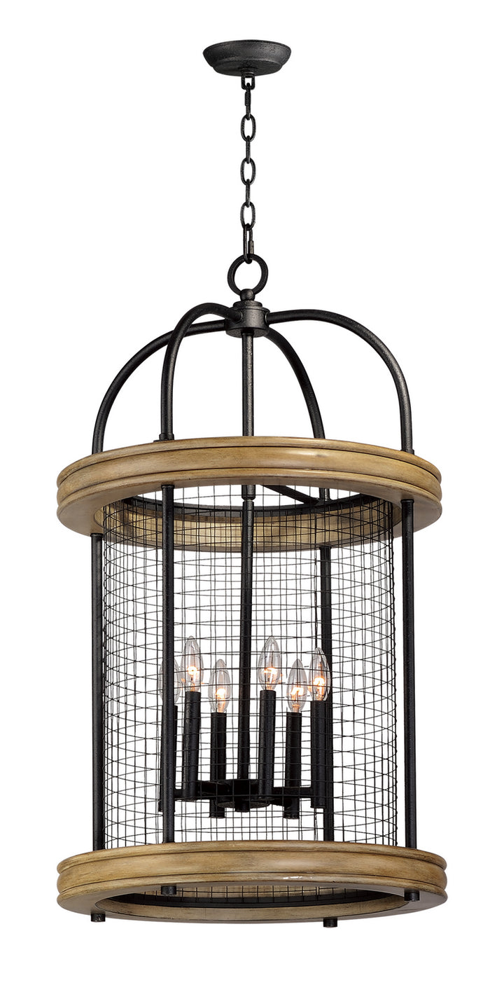 Maxim Lancaster 32387DWBK Pendant Light - Driftwood / Black