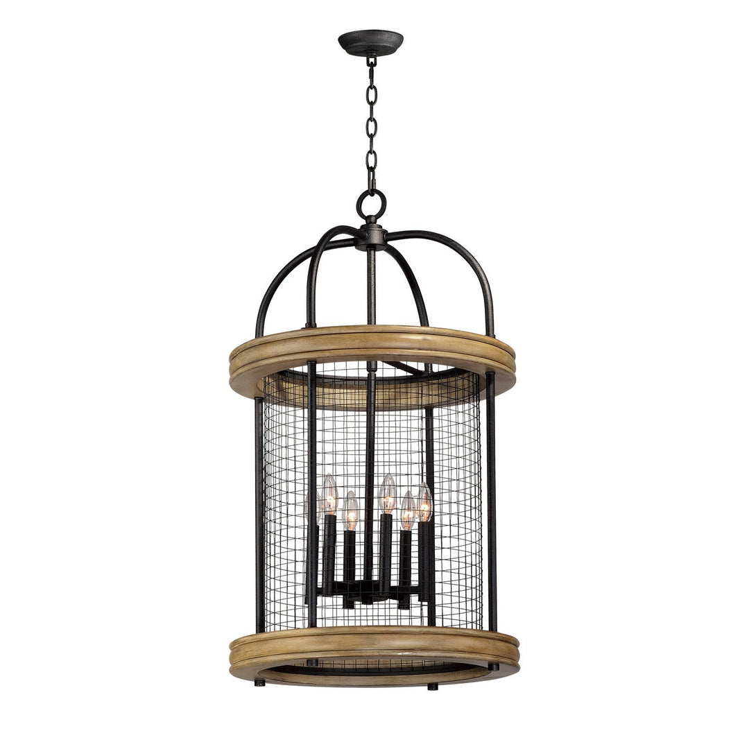 Maxim Lancaster 32387DWBK Pendant Light - Driftwood / Black