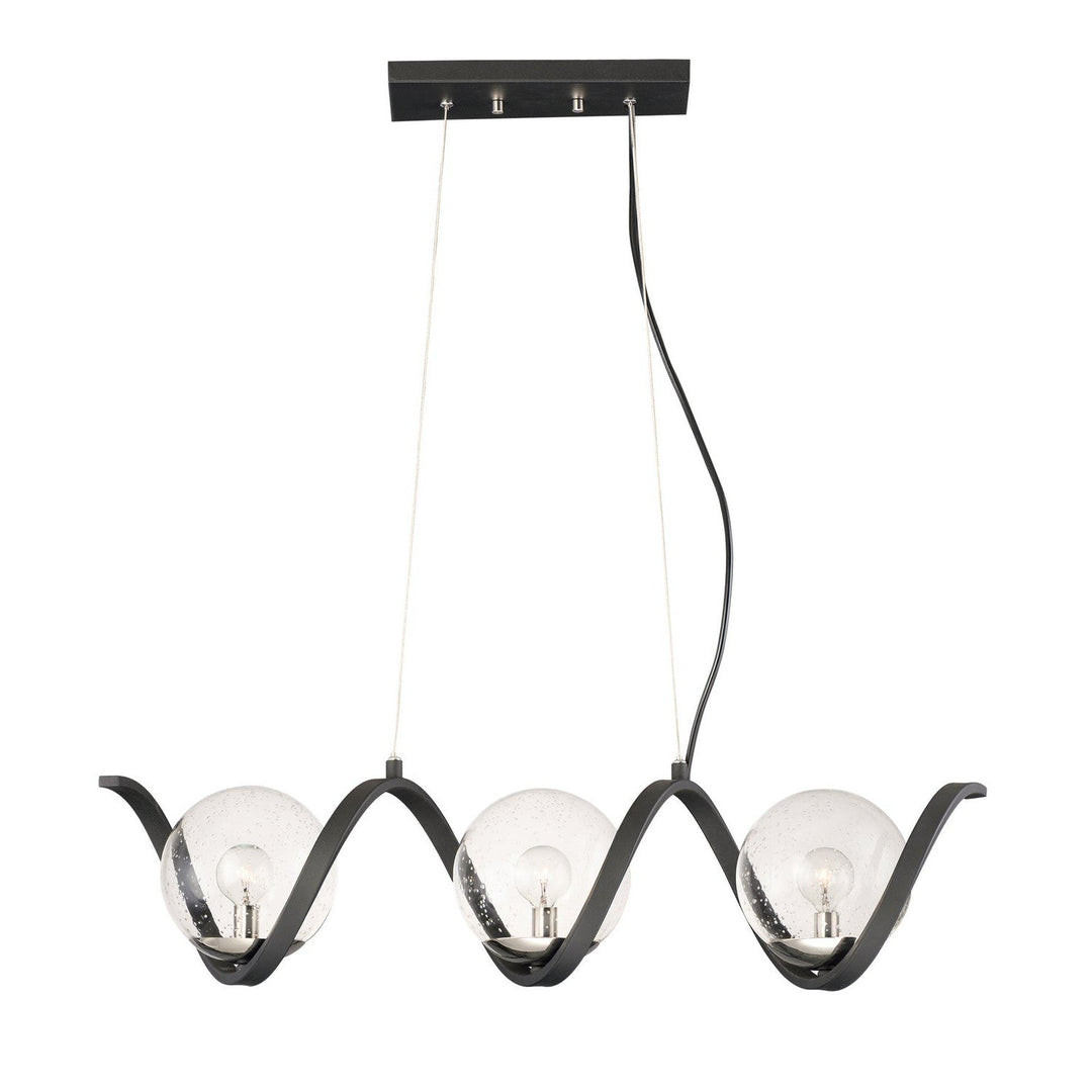 Maxim Curlicue 35103CDBKPN Pendant Light - Black / Polished Nickel