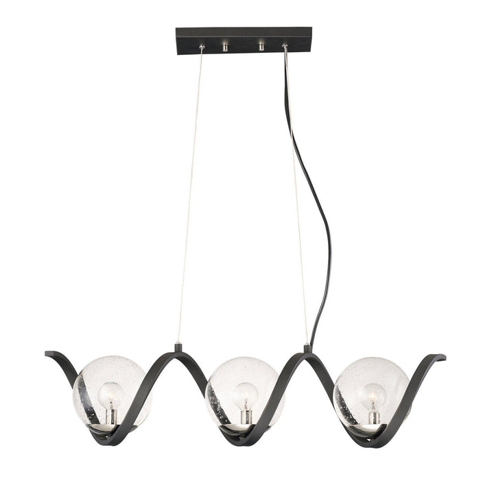 Maxim Curlicue 35103CDBKPN Pendant Light - Black / Polished Nickel