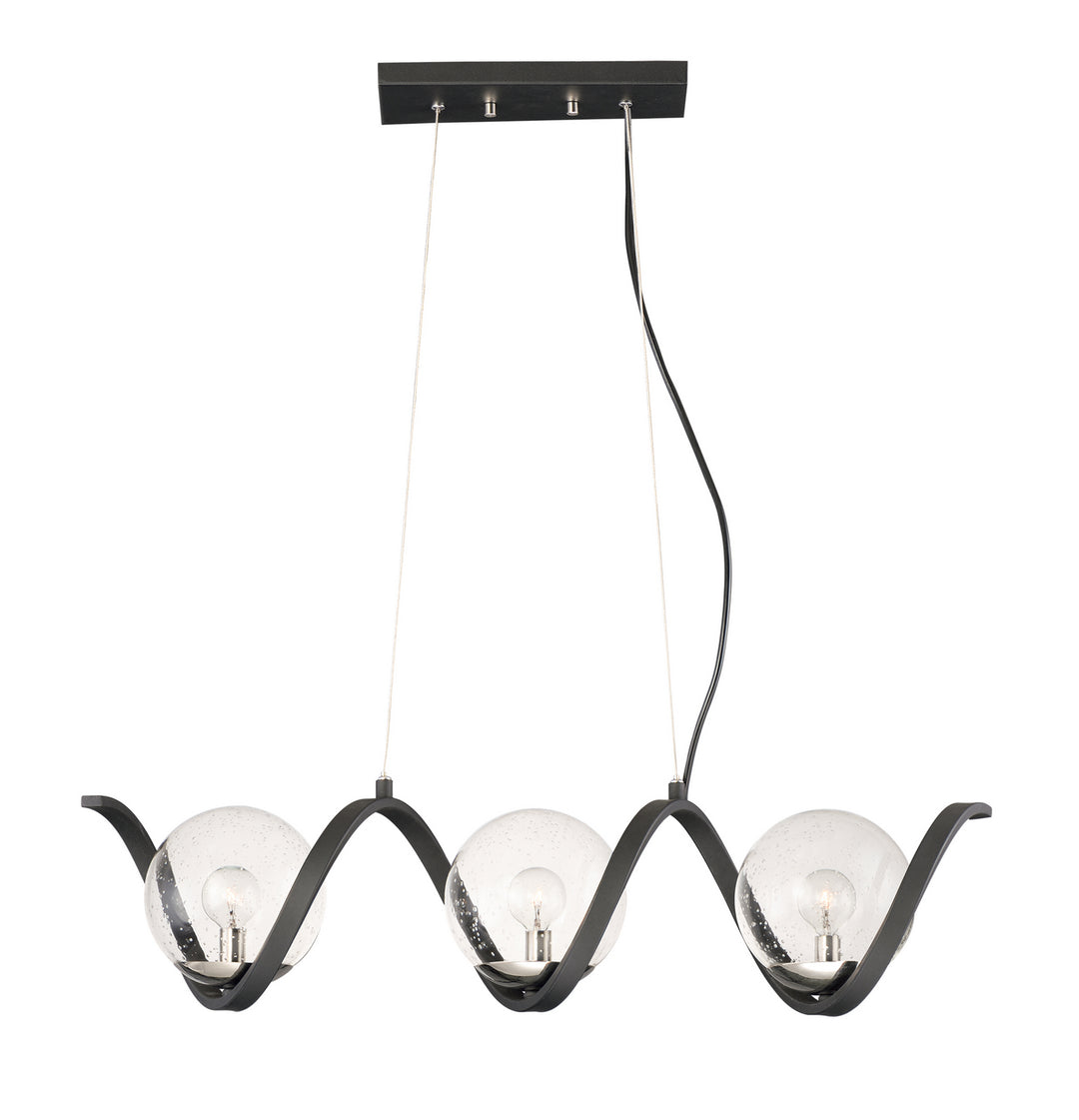Maxim Curlicue 35103CDBKPN Pendant Light - Black / Polished Nickel