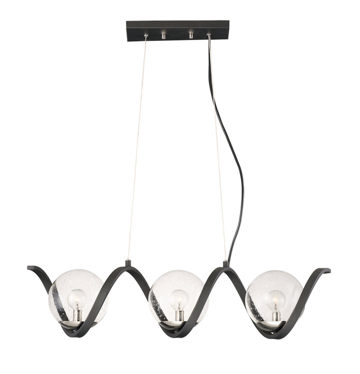 Maxim Curlicue 35103CDBKPN Pendant Light - Black / Polished Nickel
