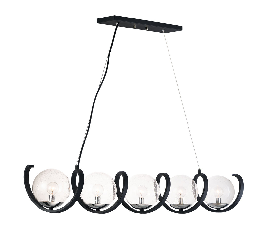 Maxim Curlicue 35105CDBKPN Pendant Light - Black / Polished Nickel