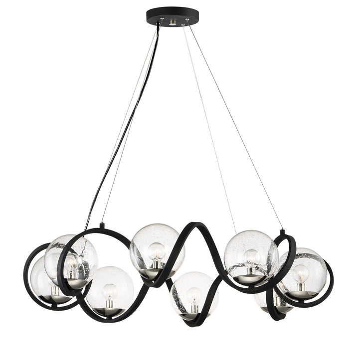 Maxim Curlicue 35108CDBKPN Chandelier Light - Black / Polished Nickel